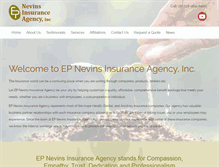 Tablet Screenshot of epnevins.com